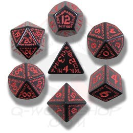 Komplet runiczny - Czarno-czerwony