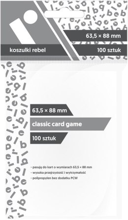 Koszulki na karty Rebel (63,5x88 mm) "Classic Card Game", 100 sztuk