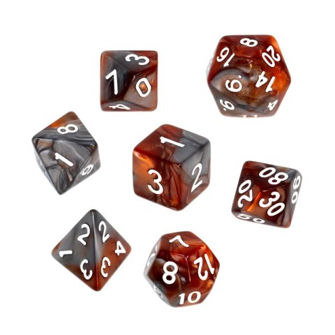Komplet kości REBEL RPG - Dwukolorowe - Brązowo-szare Komplet kości REBEL RPG - Dwukolorowe - Brązowo-szare