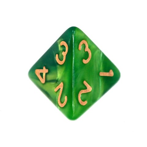 Komplet kości REBEL RPG - Dwukolorowe - Miętowo-zielone