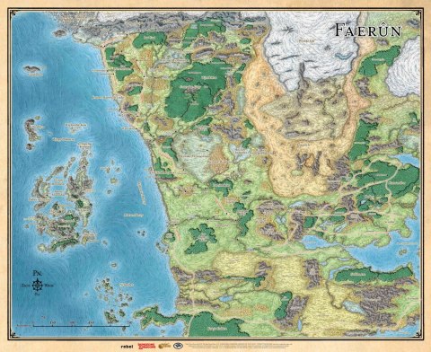 Dungeons & Dragons: Mapa Faerunu Dungeons & Dragons: Mapa Faerunu