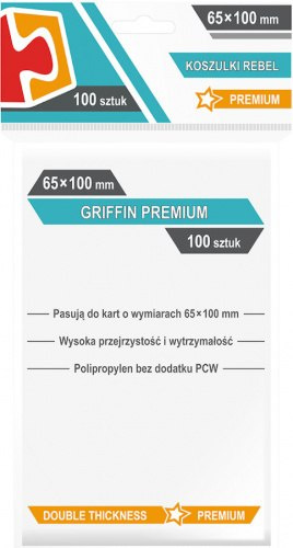 Koszulki na karty Rebel (65x100 mm) "Griffin Premium", 100 sztuk