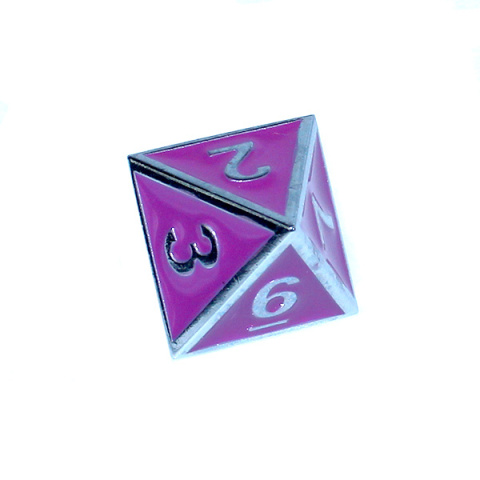 Komplet kości REBEL RPG - Metal - Tłoczona chromowana purpura Komplet kości REBEL RPG - Metal - Tłoczona chromowana purpura