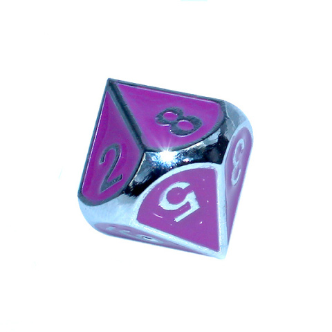 Komplet kości REBEL RPG - Metal - Tłoczona chromowana purpura Komplet kości REBEL RPG - Metal - Tłoczona chromowana purpura