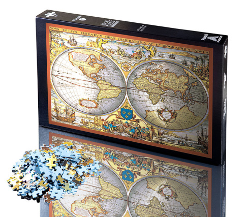 Puzzle Antyczna Mapa Świata - metalizowane (1000 elementów) Puzzle Antyczna Mapa Świata - metalizowane (1000 elementów)