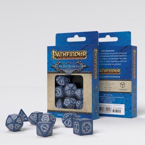 Komplet Kości - Pathfinder: Hell's Rebels - Niebiesko-biały Komplet Kości - Pathfinder: Hell's Rebels - Niebiesko-biały