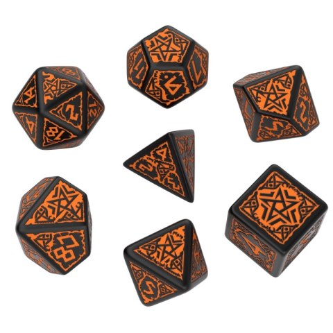 Komplet kości - Pathfinder: Hell's Vengeance - Czarno-pomarańczowy Komplet kości - Pathfinder: Hell's Vengeance - Czarno-pomarańczowy