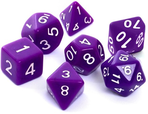 Komplet kości REBEL RPG - Matowe - Fioletowe Komplet kości REBEL RPG - Matowe - Fioletowe
