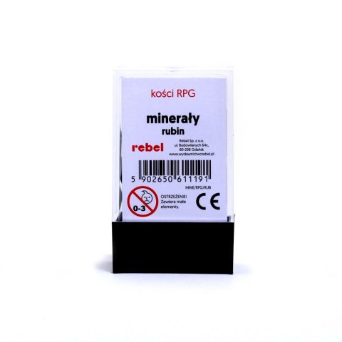 Komplet kości REBEL RPG - Minerały - Rubin