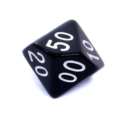 Kość REBEL matowa 10 Ścian (setka) - Cyfry - Czarna Kość REBEL matowa 10 Ścian (setka) - Cyfry - Czarna