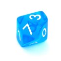 Kość REBEL kryształowa 10 Ścian - Cyfry - Niebieska