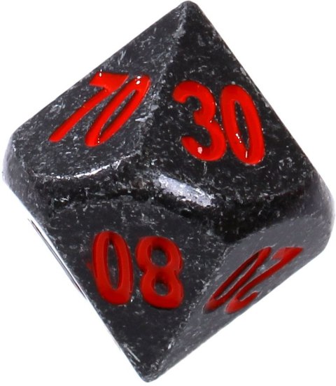 Komplet kości REBEL RPG - Metal - Czarna stal z czerwonymi numerami Komplet kości REBEL RPG - Metal - Czarna stal z czerwonymi numerami