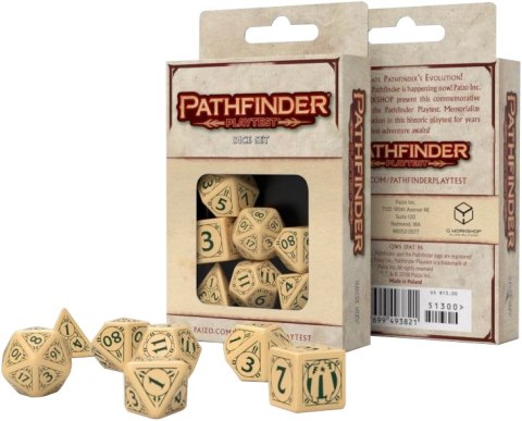 Komplet kości - Pathfinder: Playtest - Beżowo-zielony Komplet kości - Pathfinder: Playtest - Beżowo-zielony