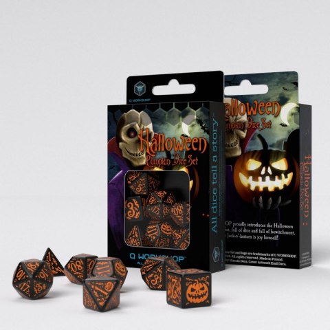 Komplet kości - Halloweenowych Huncwotów - Czarno-pomarańczowy Komplet kości - Halloweenowych Huncwotów - Czarno-pomarańczowy